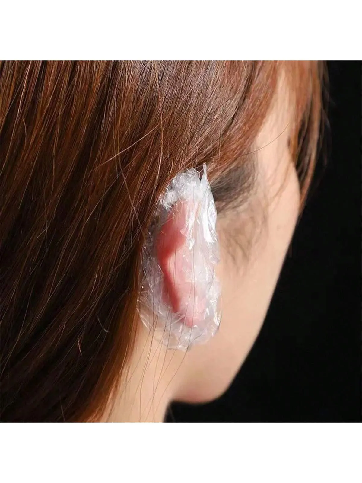 100pcs/Set Waterproof Ear Covers Shower Ear Covers Clear Disposable Ear Protectors For Bathing, Hair Dying, Salon