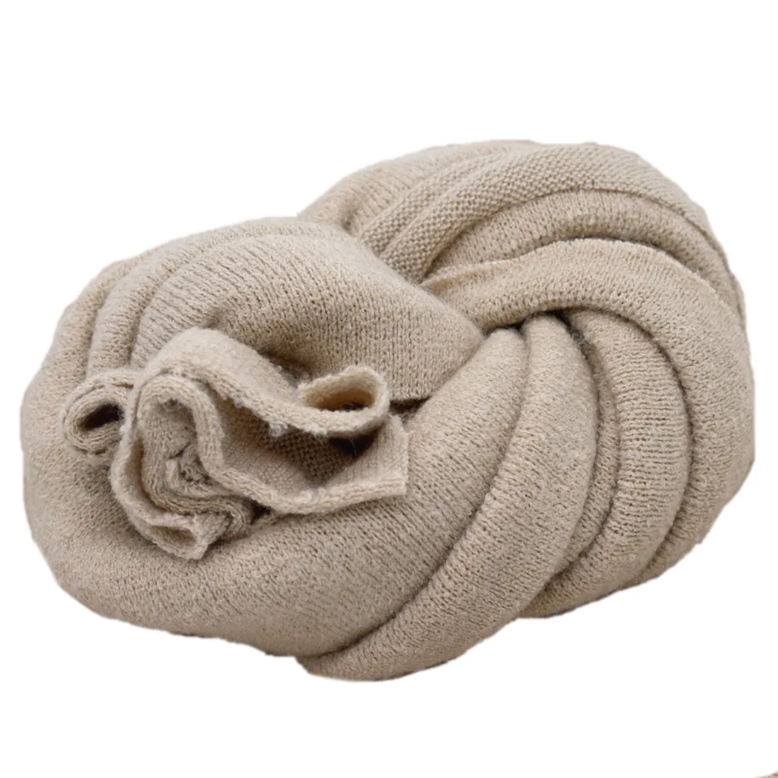 Babymoon Knitted Premium Wool Wrap | Baby Photography Shoot Wrap | Beige