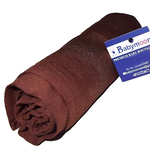 Babymoon | Set of 2 | Jersey Stretchable Baby Photography Shoot Wrap Cloth | Grey | Brown