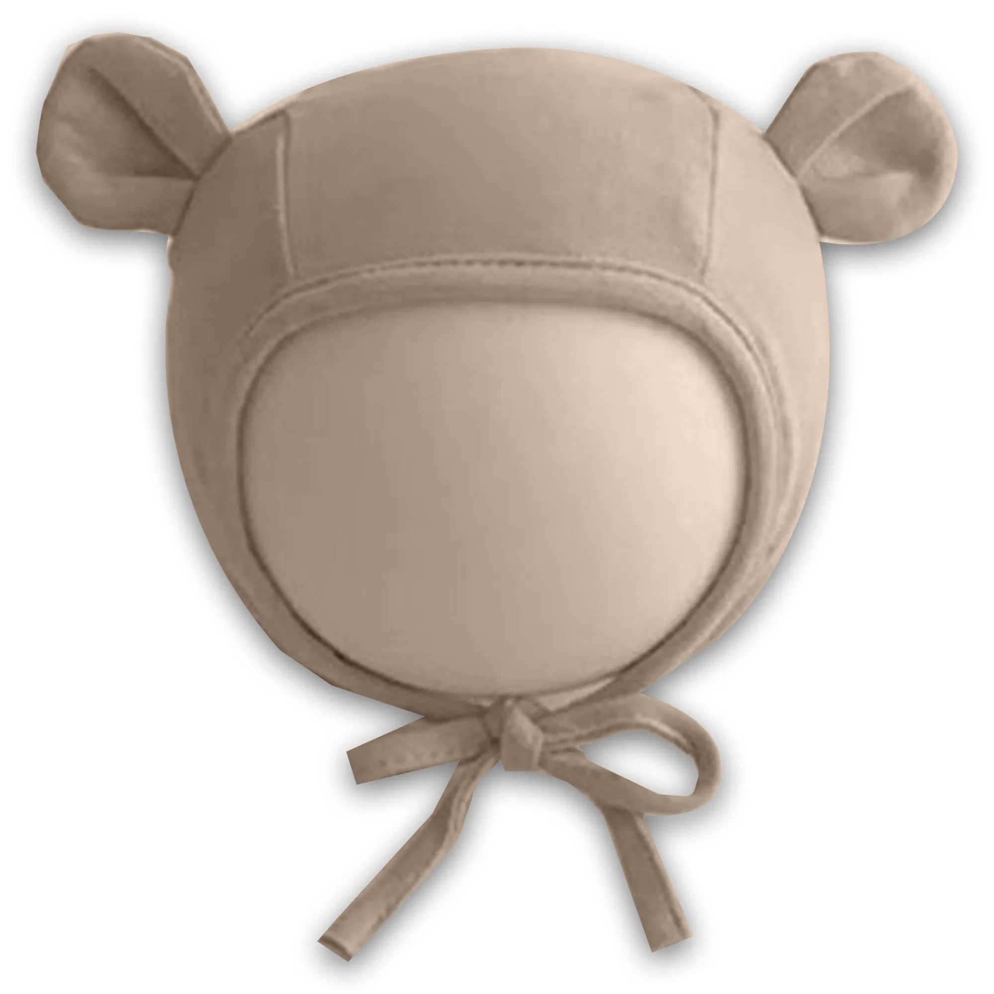 Babymoon Stretchable Bear Ears Baby Photography Cap Hat | NewBorn Photoshoot Props | Beige