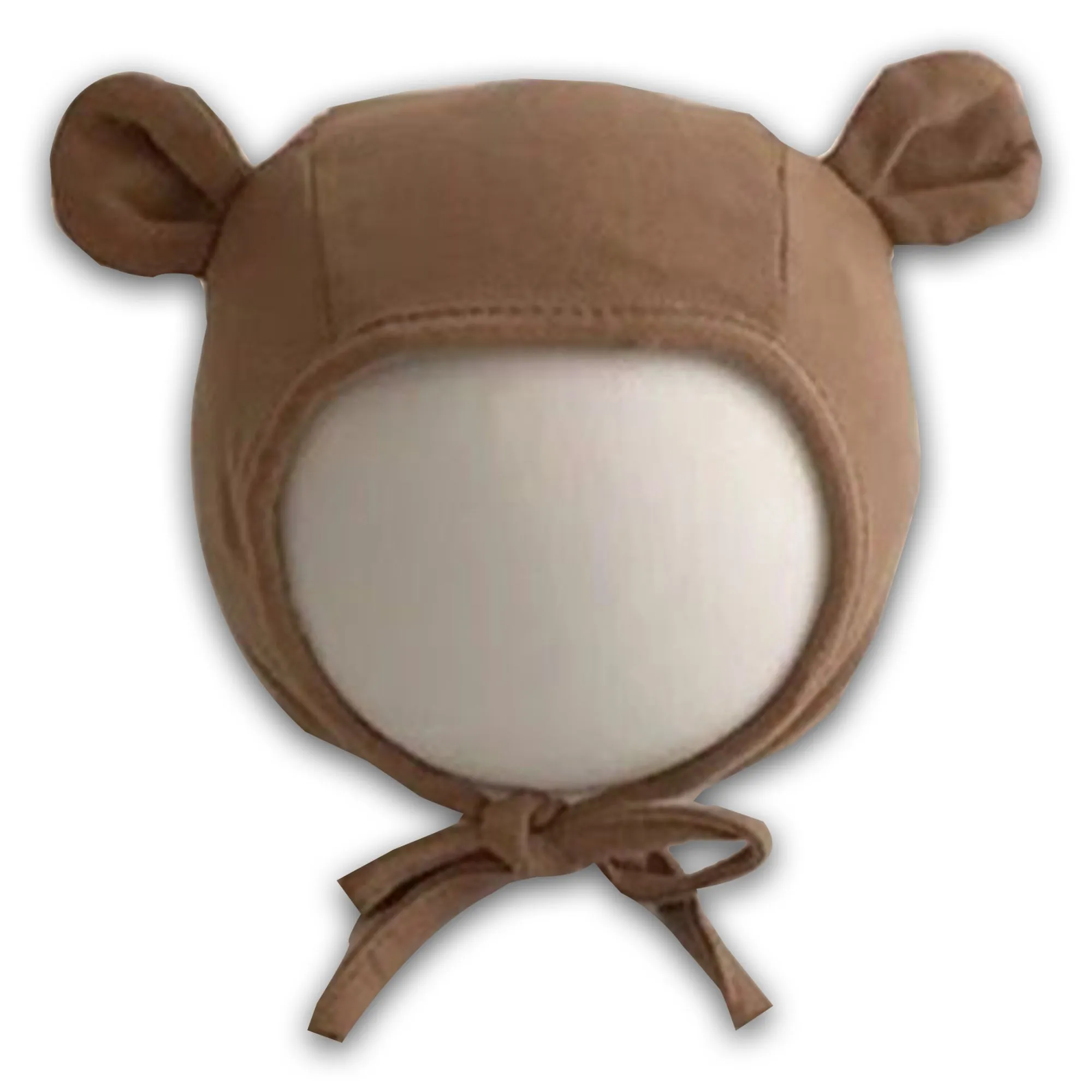 Babymoon Stretchable Bear Ears Baby Photography Cap Hat | NewBorn Photoshoot Props | Coffee