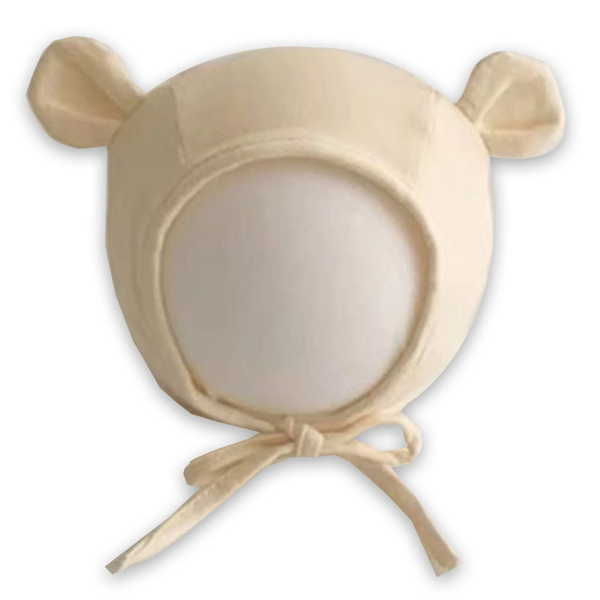Babymoon Stretchable Bear Ears Baby Photography Cap Hat | NewBorn Photoshoot Props | White