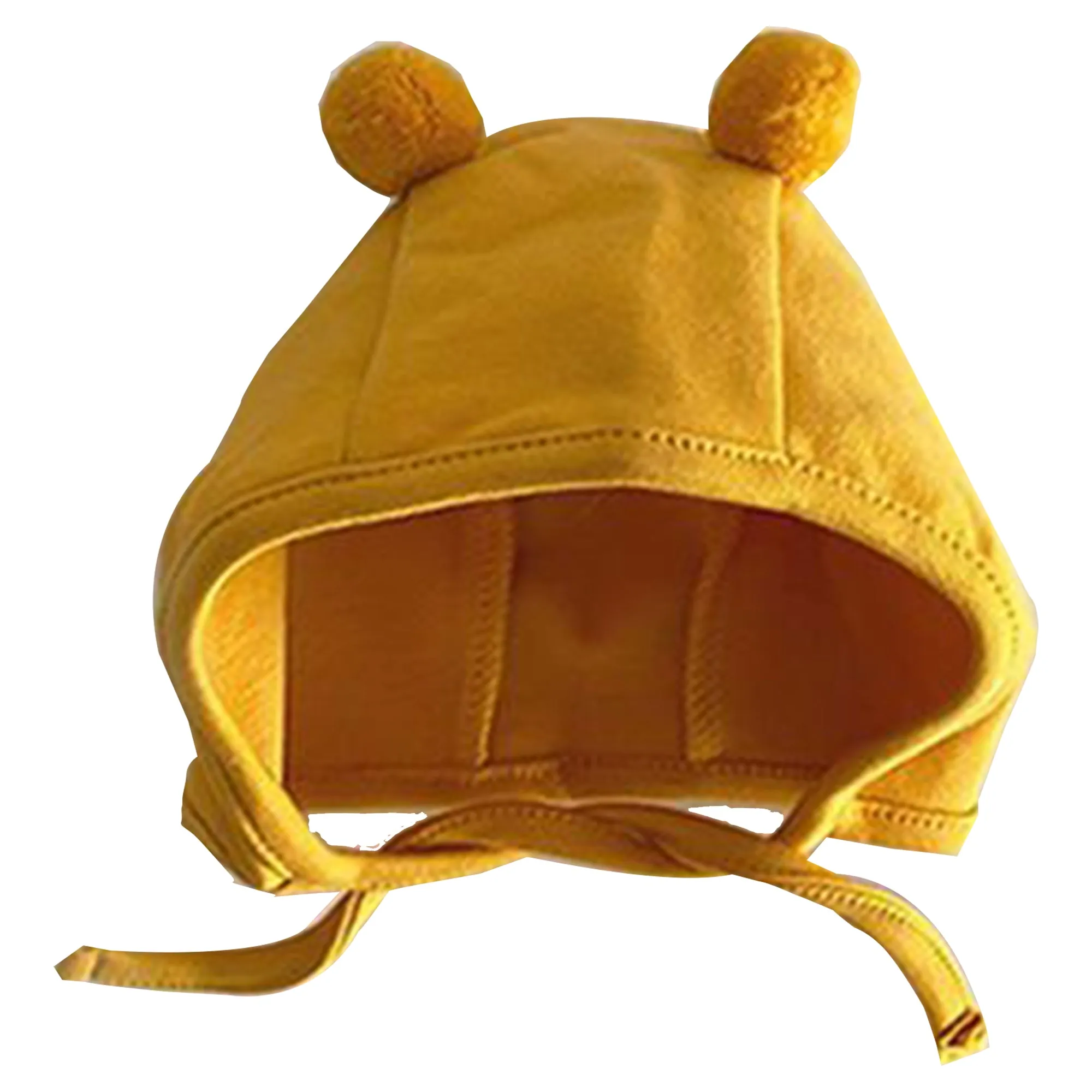Babymoon Stretchable Bear Ears Baby Photography Cap Hat | NewBorn Photoshoot Props | Yellow
