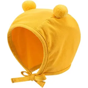 Babymoon Stretchable Bear Ears Baby Photography Cap Hat | NewBorn Photoshoot Props | Yellow