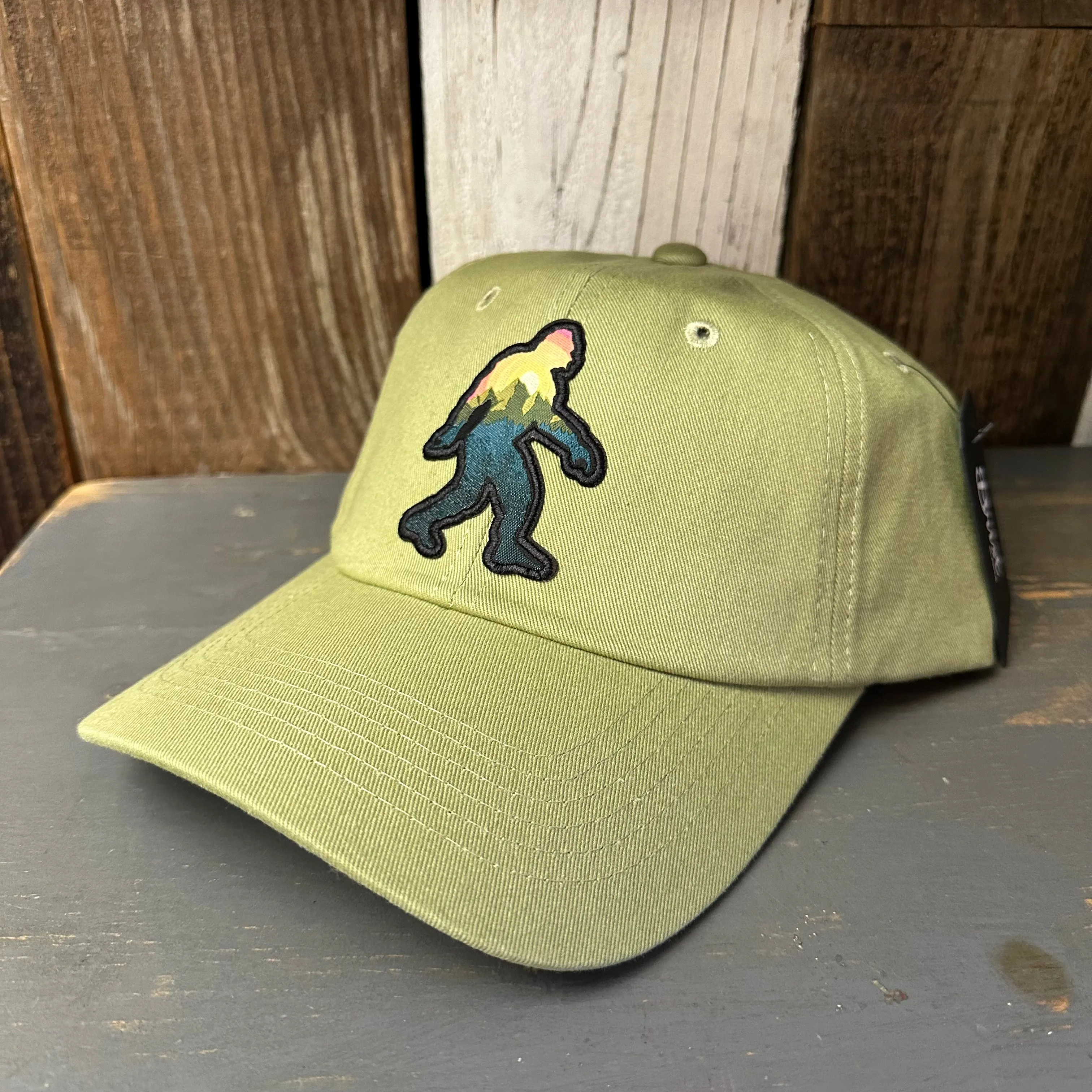 BIGFOOT ADVENTURE 6 Panel Low Profile Dad Hat - Desert Green by Brist