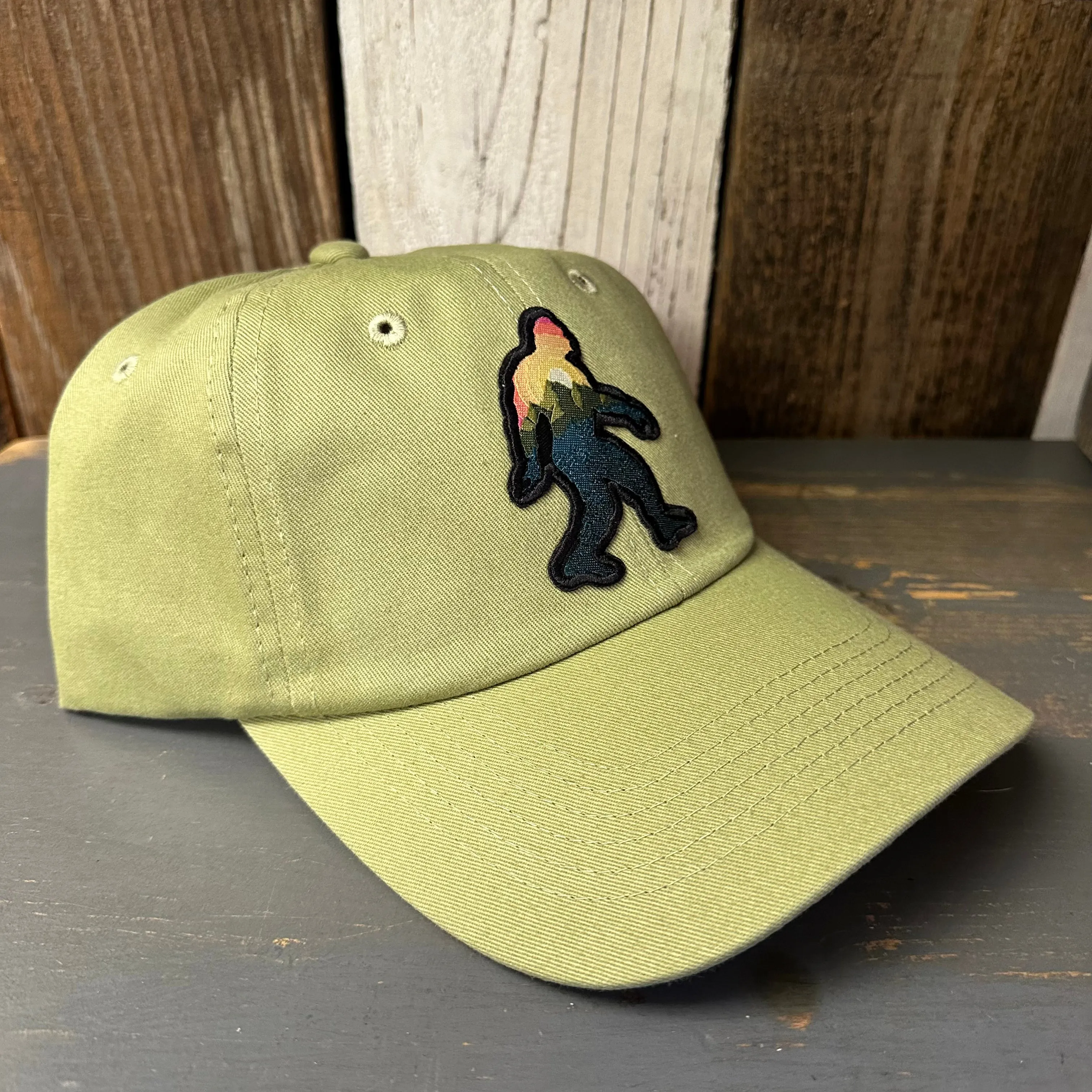 BIGFOOT ADVENTURE 6 Panel Low Profile Dad Hat - Desert Green by Brist