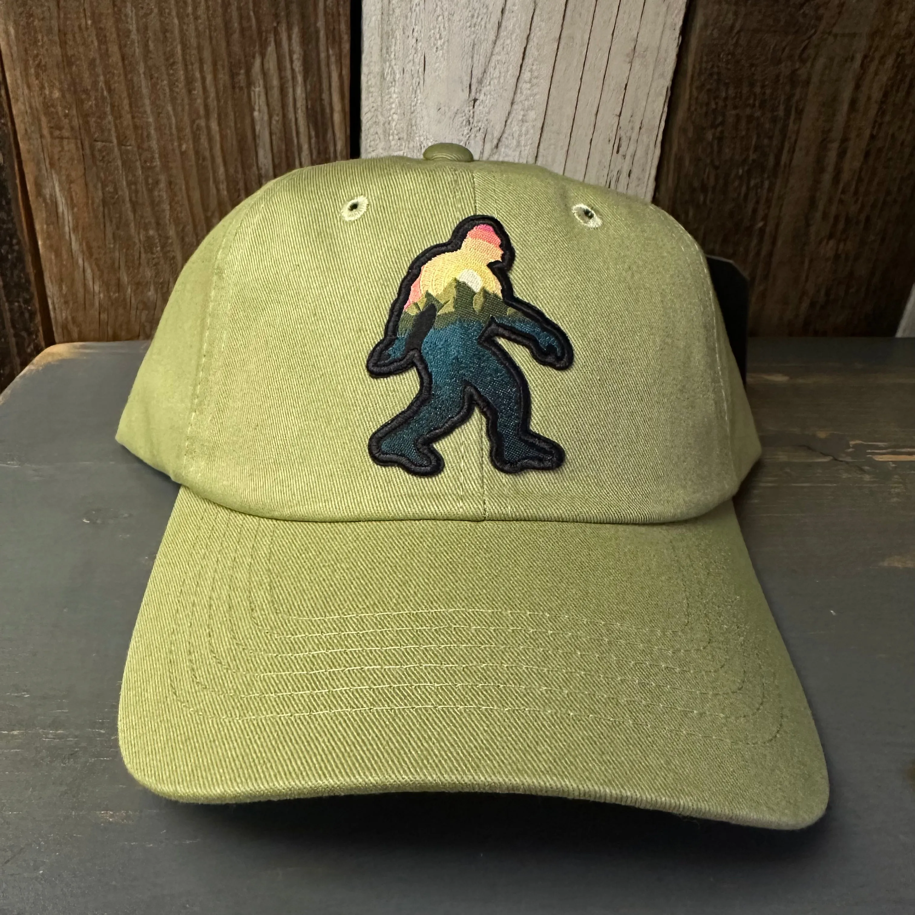 BIGFOOT ADVENTURE 6 Panel Low Profile Dad Hat - Desert Green by Brist