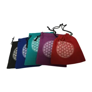Flower of Life Party Favor Jewelry Coin Gift Pouch (Set of 5)