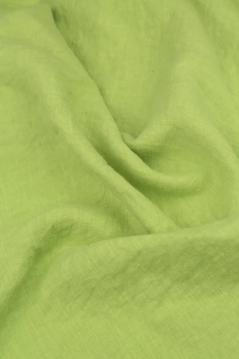 Lime Soft Gauze Linen Scarf
