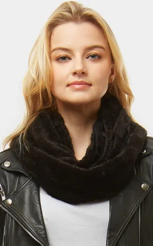 LOF928 Velvet Fur Linning Infinity Snood Scarf