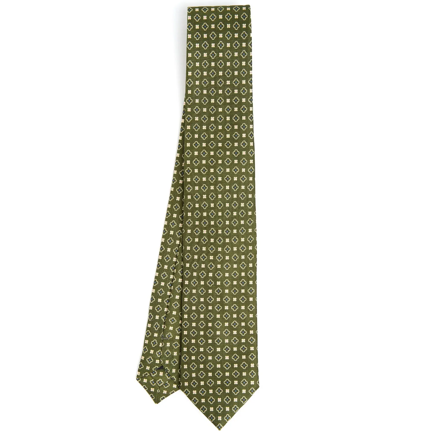 OLIVE GREEN SARTORIAL 7 CM SILK TIE
