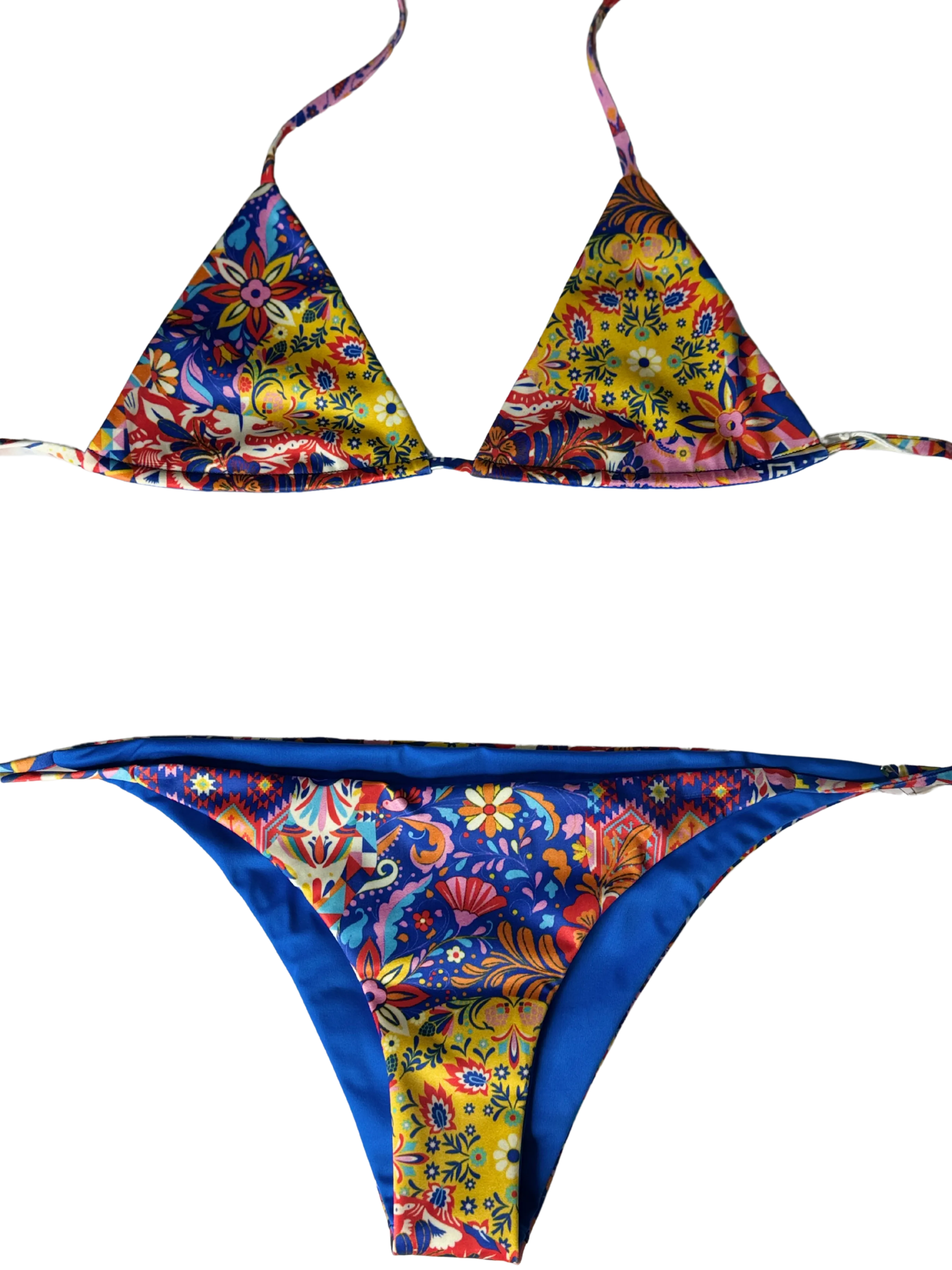 Reversible flower bikini set
