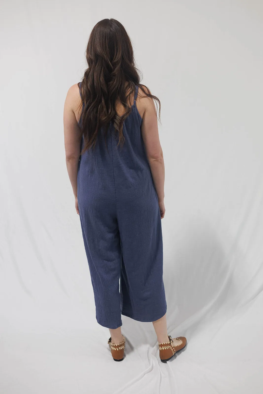 Textured Flared Jumpsuit