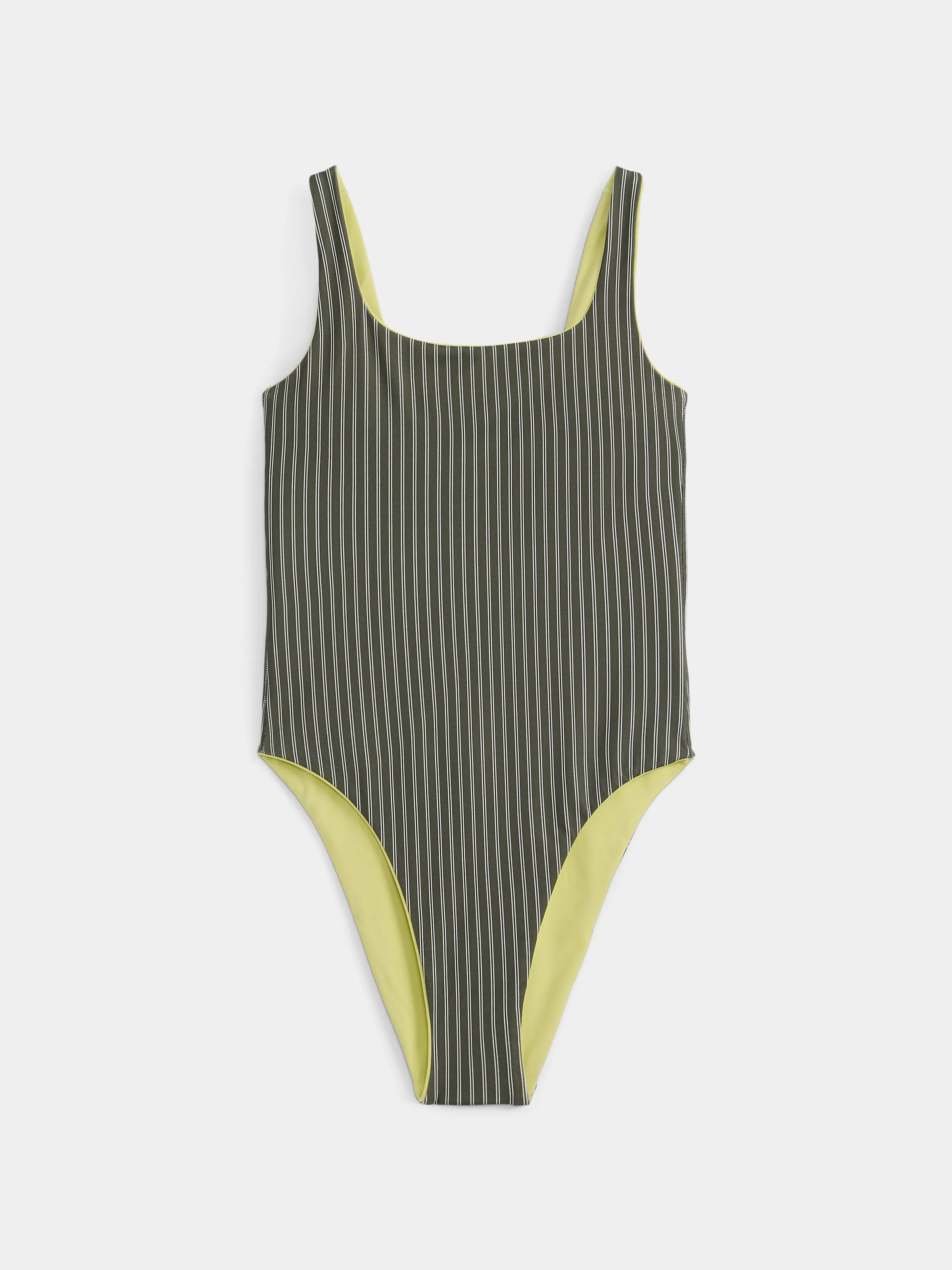 The Classic Reversible Swimsuit in Lime Fizz