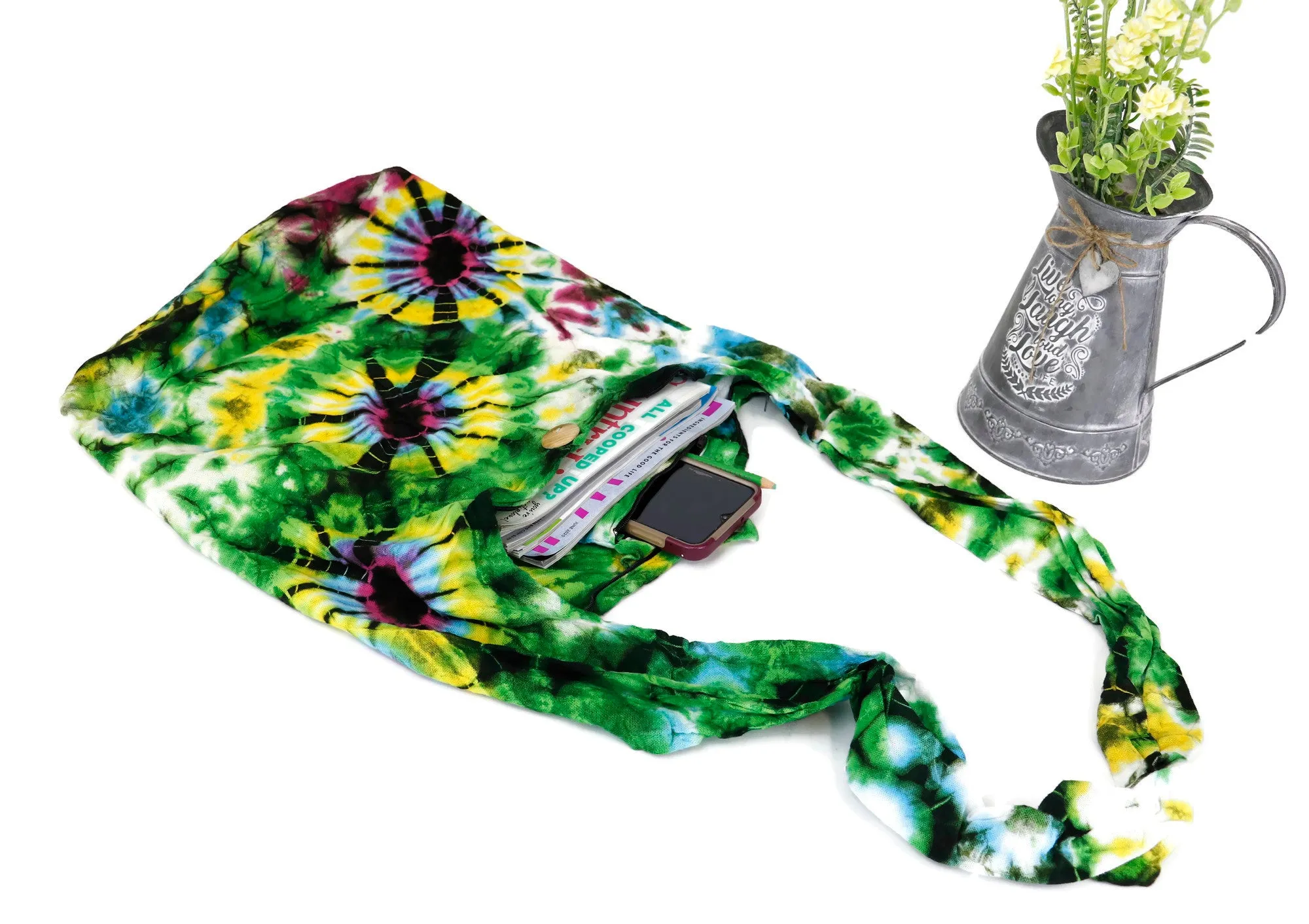Tie Dye Bag Hobo Tote Cross body Sling Shoulder Bags Festival
