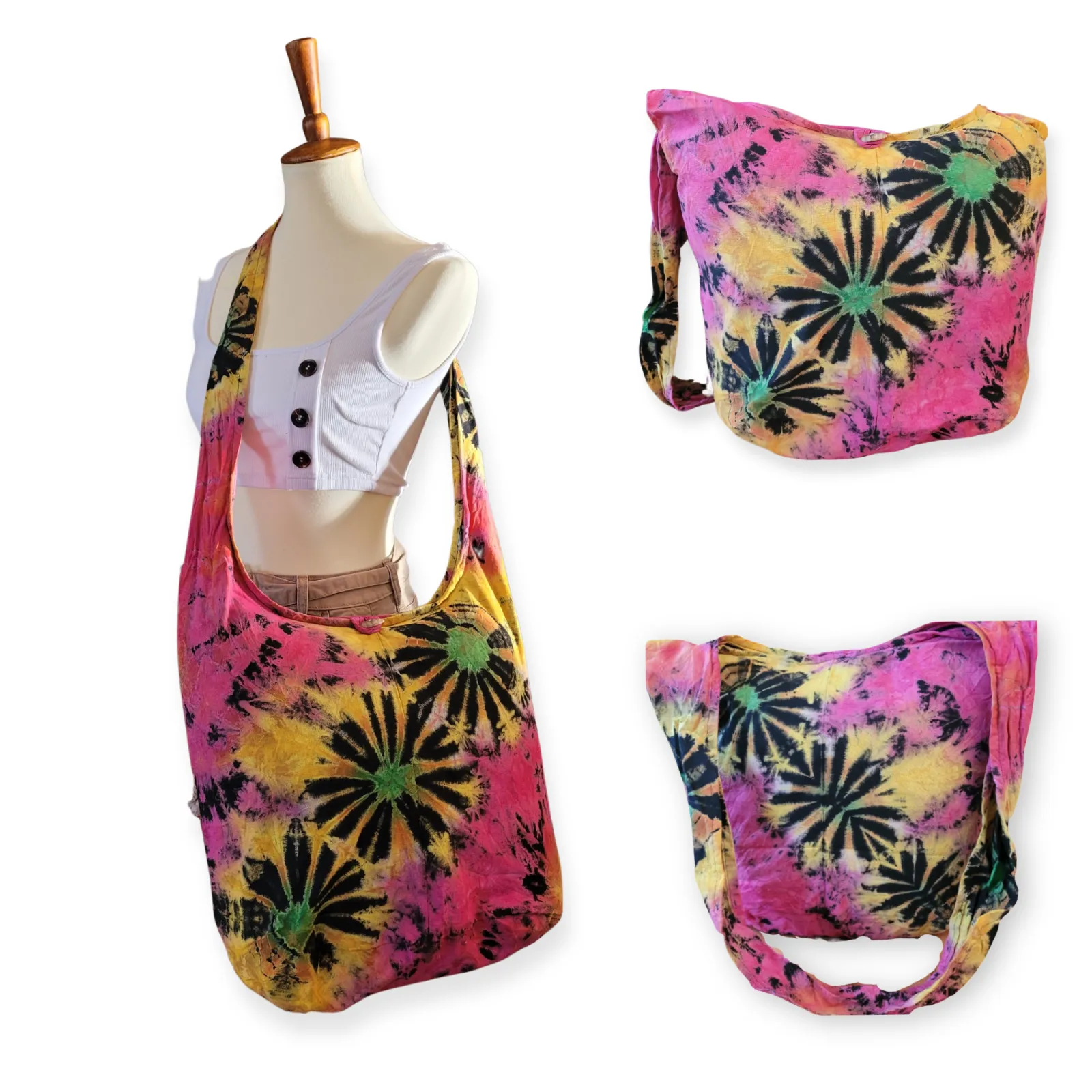 Tie Dye Bag Hobo Tote Cross body Sling Shoulder Bags Festival