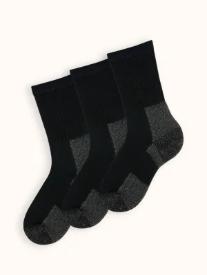 Unisex Maximum Cushion Crew Hiking Socks (3 Pairs)