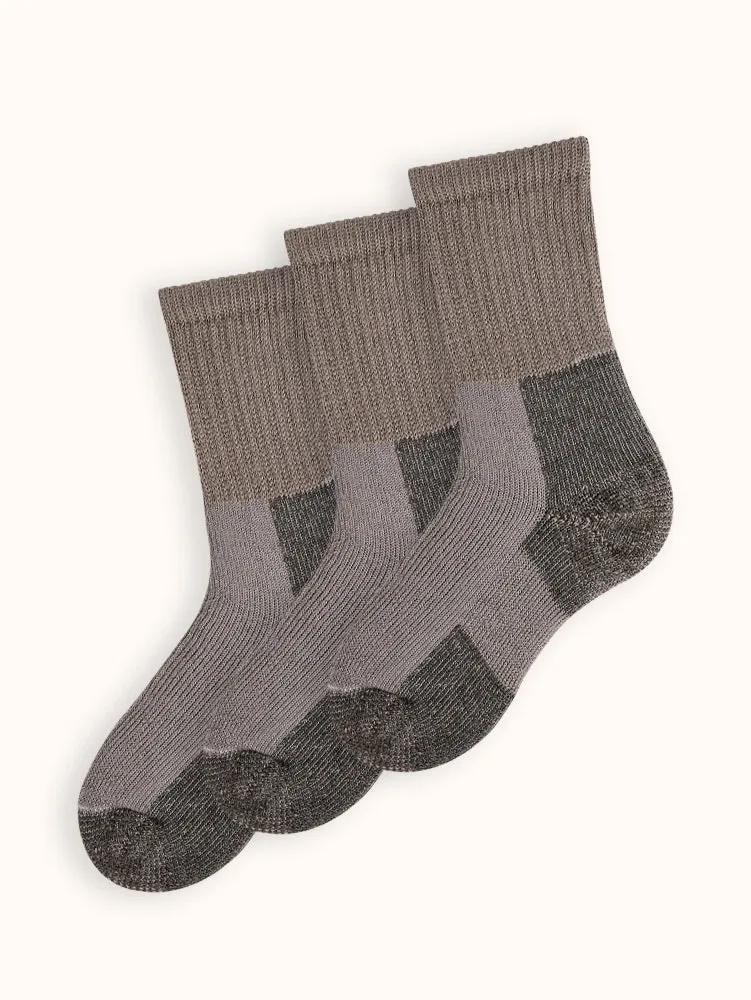 Unisex Maximum Cushion Crew Hiking Socks (3 Pairs)