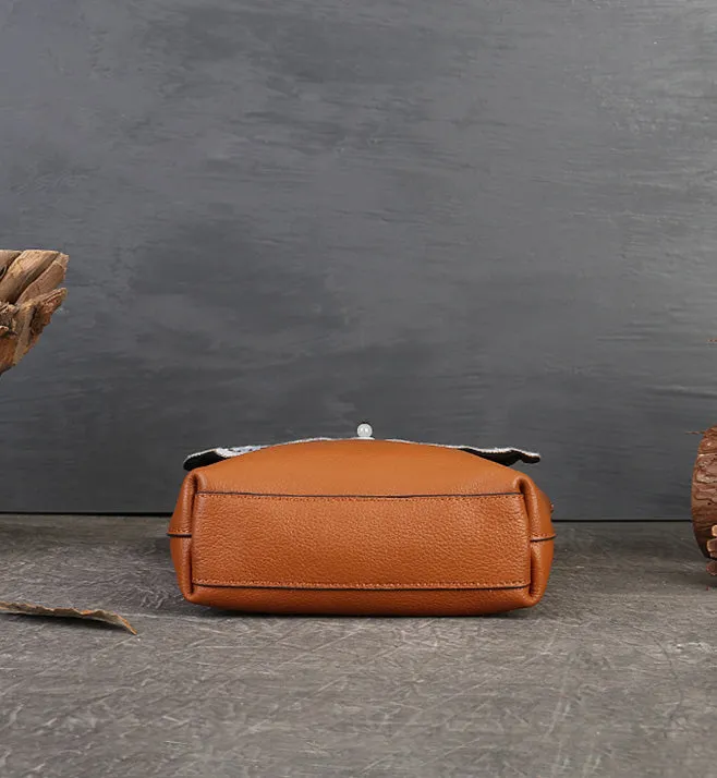 Womens Vintage Boho Tote Bags Small Leather Crossbody Bag
