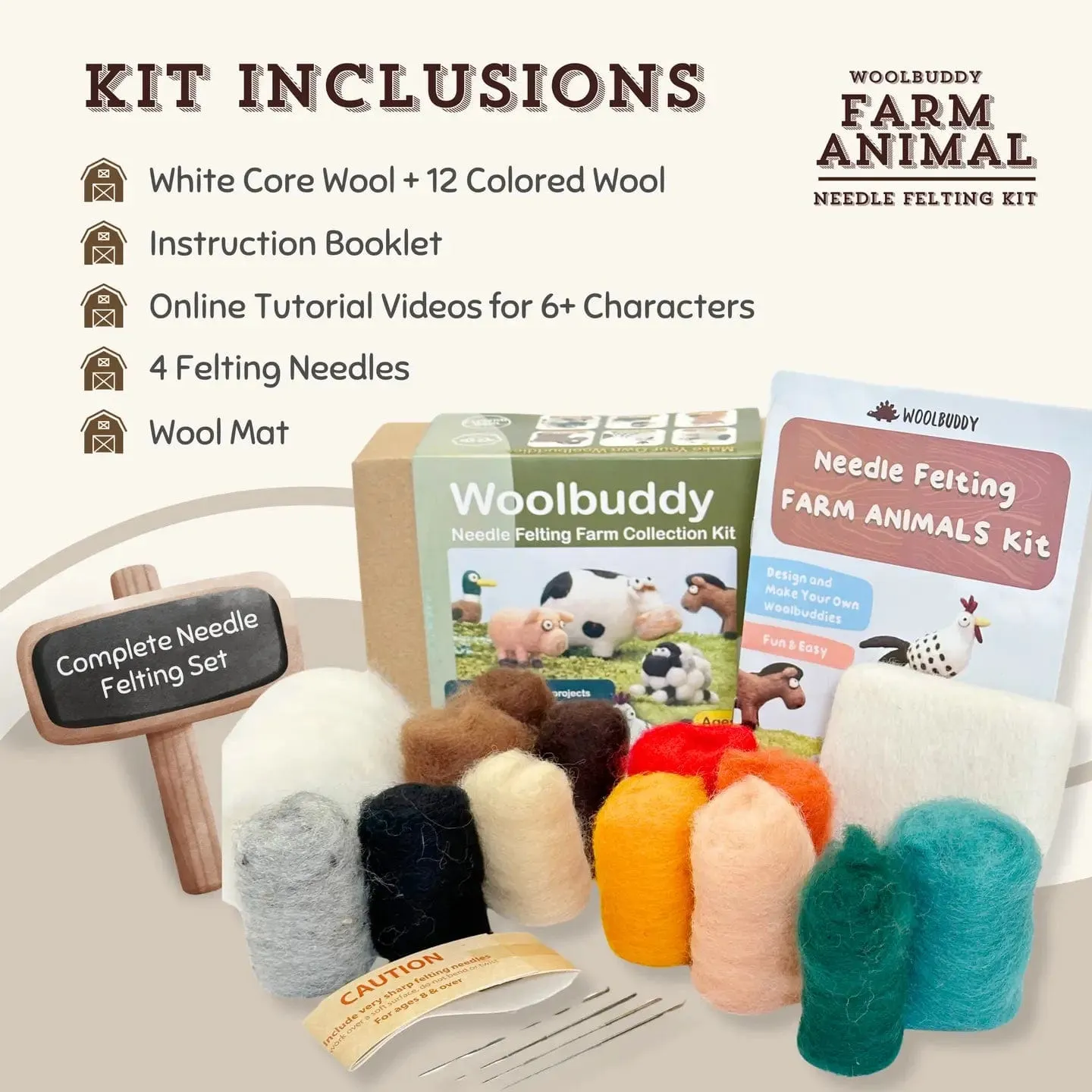 Woolbuddy Farm Adventure Needle Felting Kit